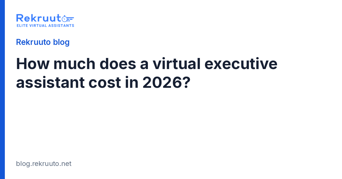 How Much Does a Virtual Executive Assistant Cost in 2026?